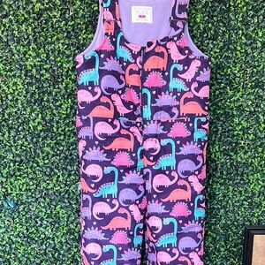 The Children's Place dinosaur snow overalls